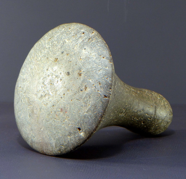 Archipel De La Société, Tahiti Island, Early 20th Century, Grey Basalt Pestle.