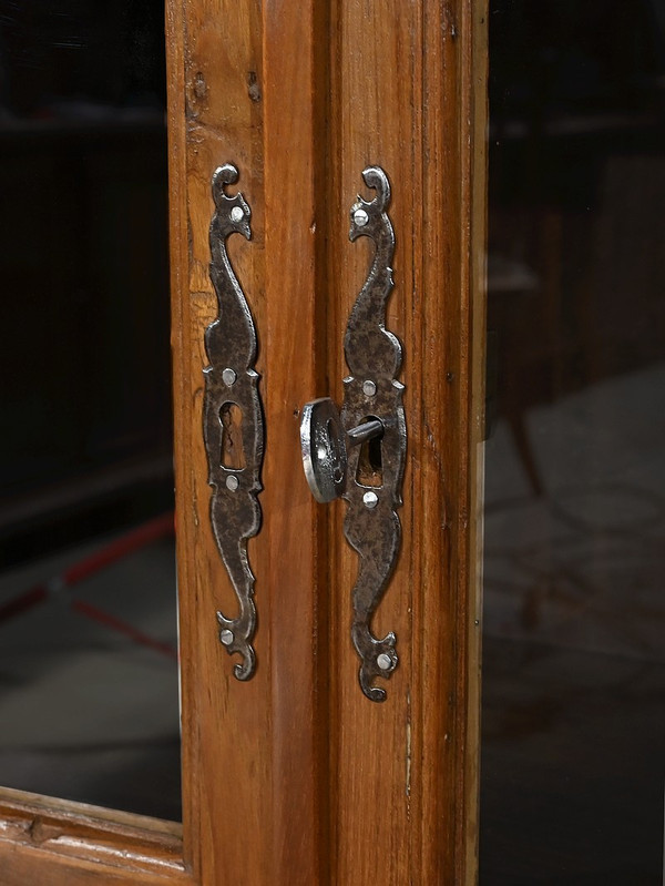 Solid teak window cabinet, India - Early 20th century