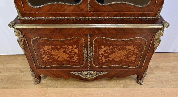 Double bookcase, Louis XV style - Late 19th century