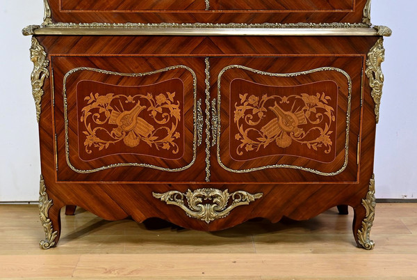 Double bookcase, Louis XV style - Late 19th century