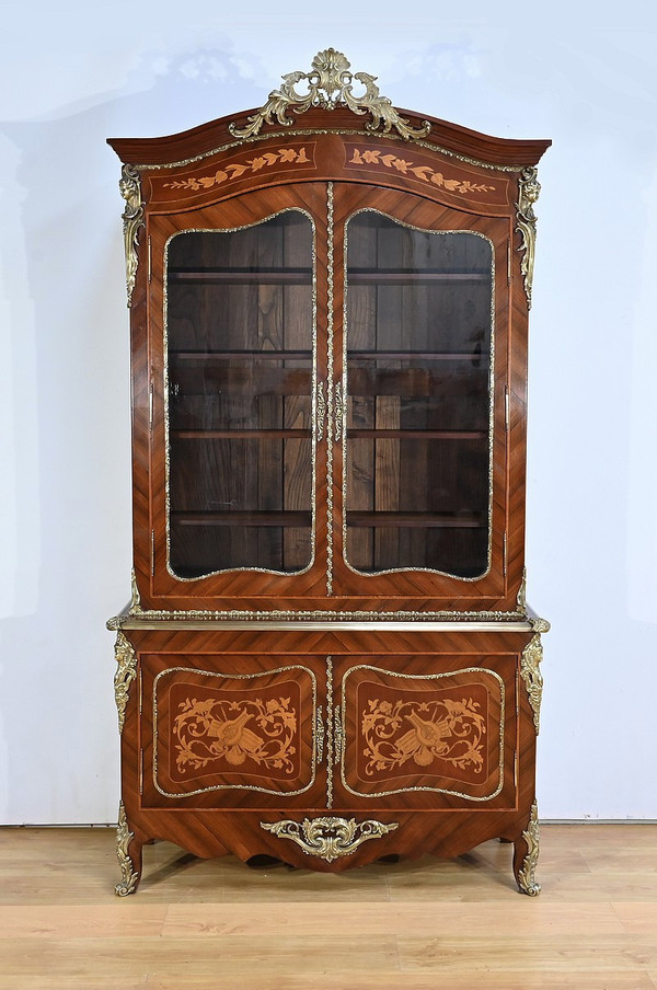 Double bookcase, Louis XV style - Late 19th century