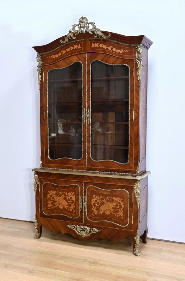 Double bookcase, Louis XV style - Late 19th century