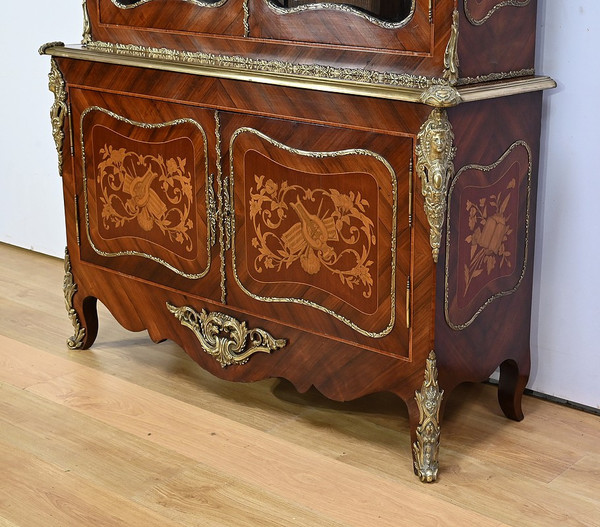 Double bookcase, Louis XV style - Late 19th century