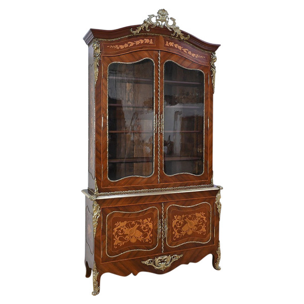 Double bookcase, Louis XV style - Late 19th century