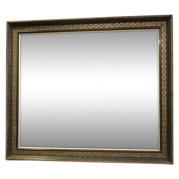 Miroir Rectangle Napoléon III, Noir Et Or 69 X 80 Cm