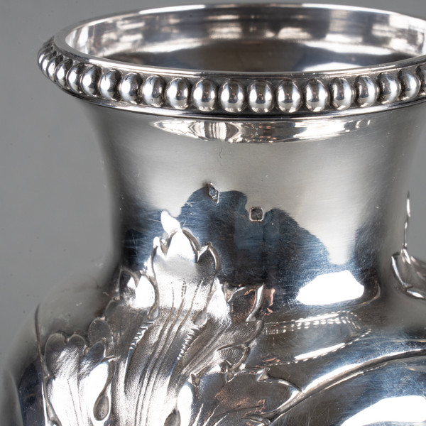 Solid Silver Vase, Homage to Yvon Milhe-Poutingon, 1965