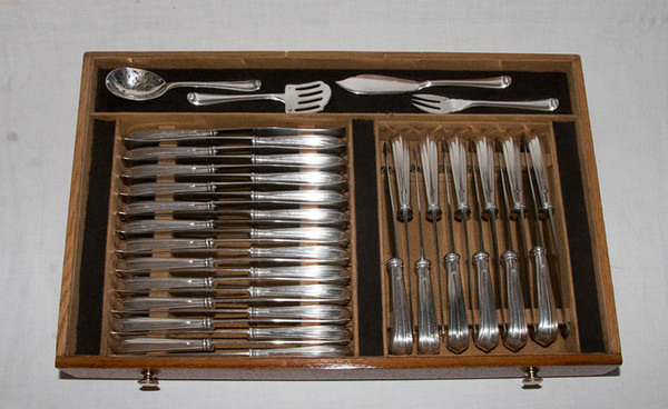 Puiforcat - Mazarin household set in solid silver 183 pieces