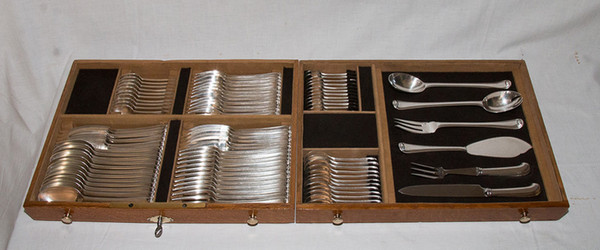 Puiforcat - Mazarin household set in solid silver 183 pieces