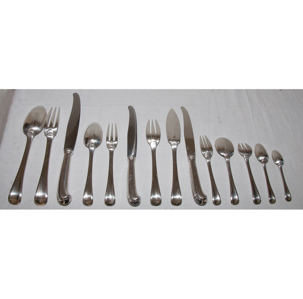 Puiforcat - Mazarin household set in solid silver 183 pieces