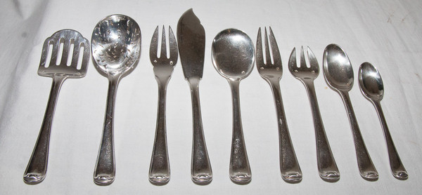 Puiforcat - Mazarin household set in solid silver 183 pieces