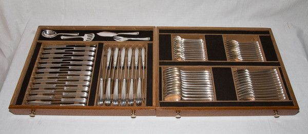 Puiforcat - Mazarin household set in solid silver 183 pieces