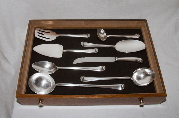 Puiforcat - Mazarin household set in solid silver 183 pieces