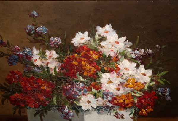 Still Life Bouquet De Fleurs Gilbert Charles Martin 1839-1905