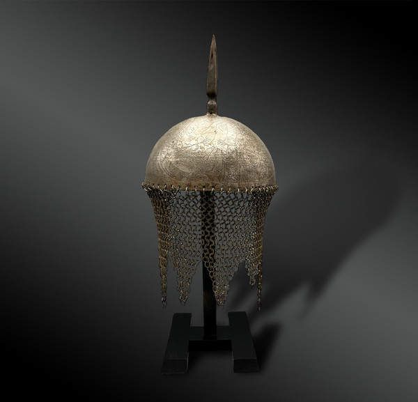 CASQUE ORIENTAL appelé kulah khud - Empire ottoman, Qâdjâr, Iran - XIXème siècle 