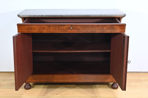 Mahogany burl sideboard, Restoration period - Early 19th century