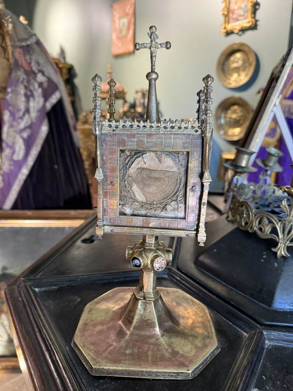 Copper Monstrance Reliquary - Late 15th - Early 16th century