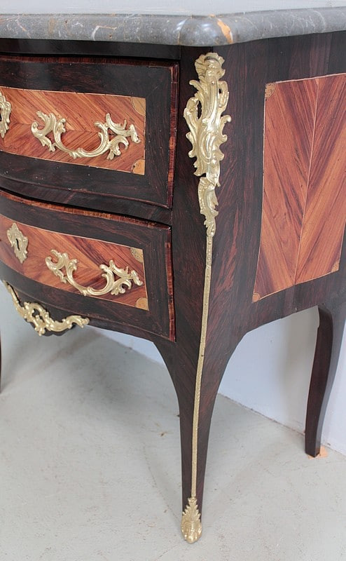 Louis XV period chest of drawers, stamped ELLAUME 18th century