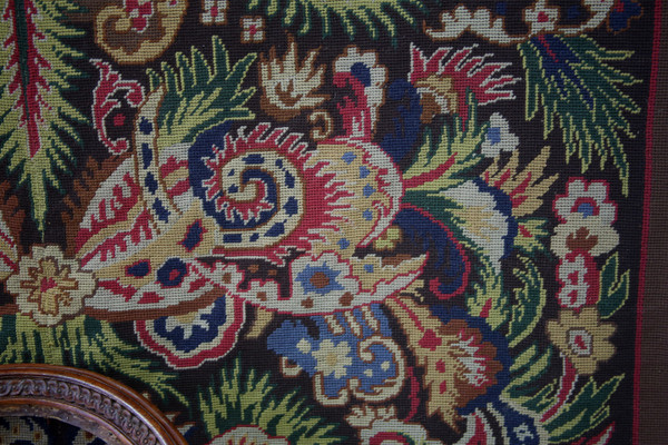 Bizarre needlepoint tapestry, 18th century style