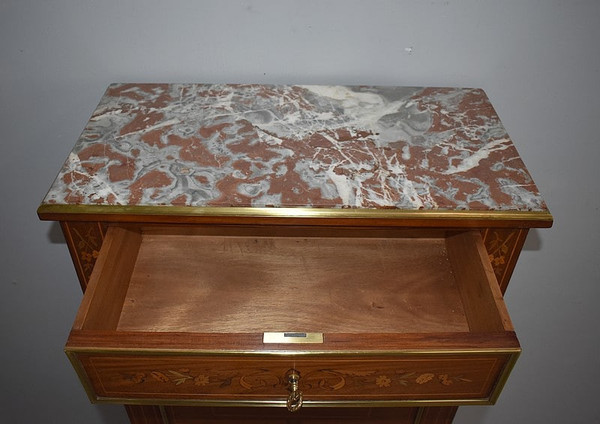 Marquetry secretary in the Charles X style - 19th century