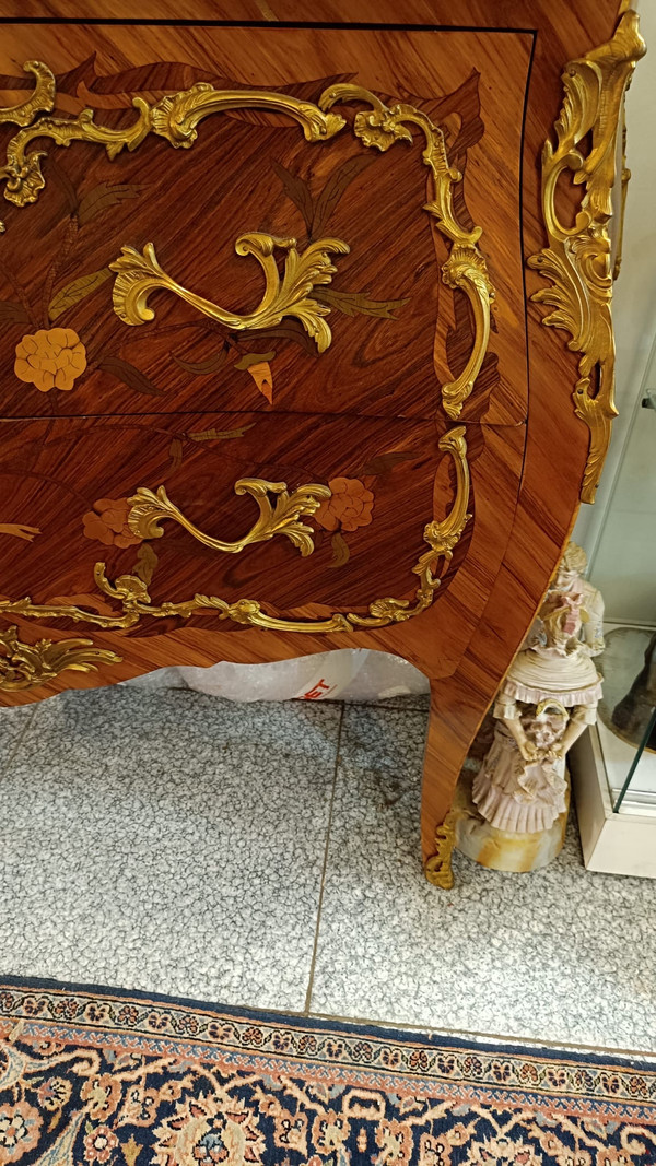 A Louis XV chest of drawers, early 21st century