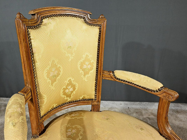 Pair of Cabriolet Armchairs in Solid Beech, Louis XVI style – Late 19th century