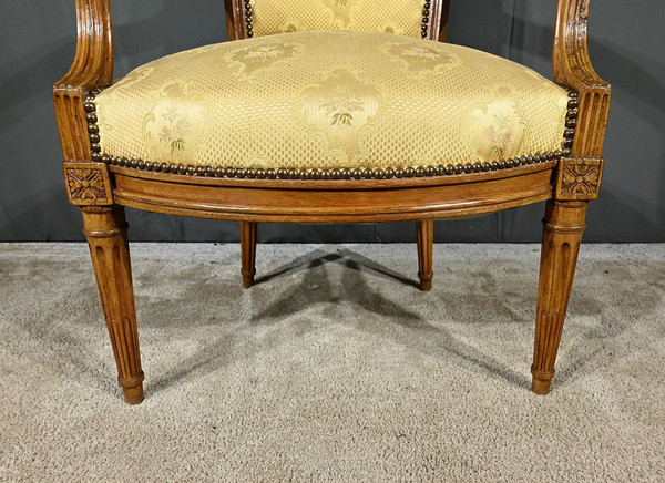 Pair of Cabriolet Armchairs in Solid Beech, Louis XVI style – Late 19th century