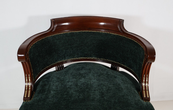 Louis XVI Style Office Armchair In Mahogany Late 19th Century