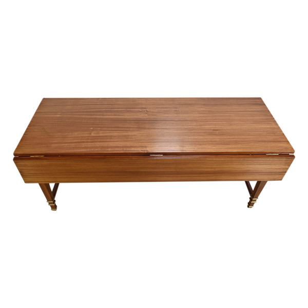 Important Shuttered Table in Sapelli Mahogany, Directoire style – 1970