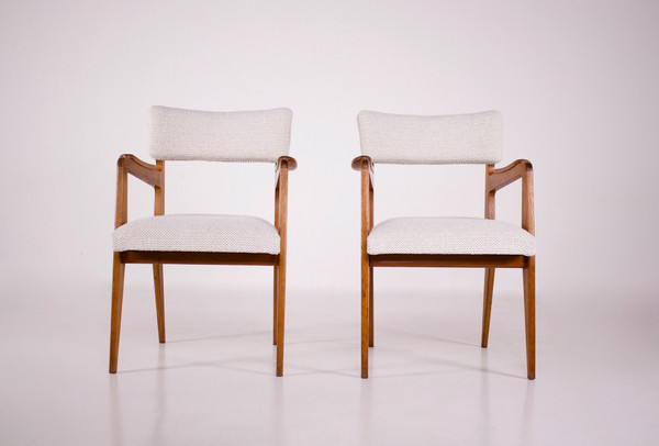 Pair of Marcel Gascoin style armchairs.