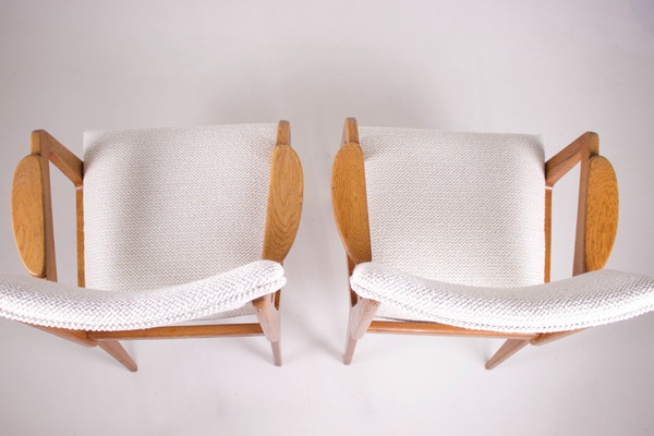 Pair of Marcel Gascoin style armchairs.