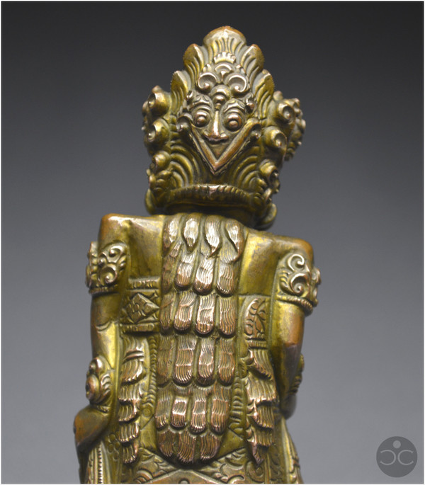 Indonesia, Bali, 16th - 17th century, Anthropomorphic kriss handle in copper alloy