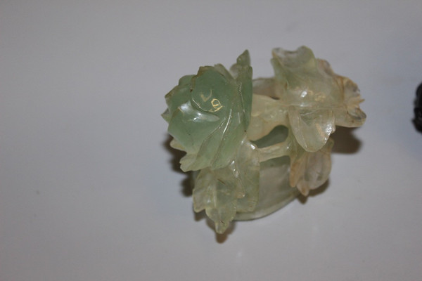 Vaso Coperto Di Fluorite Con Decorazioni Floreali, Asia