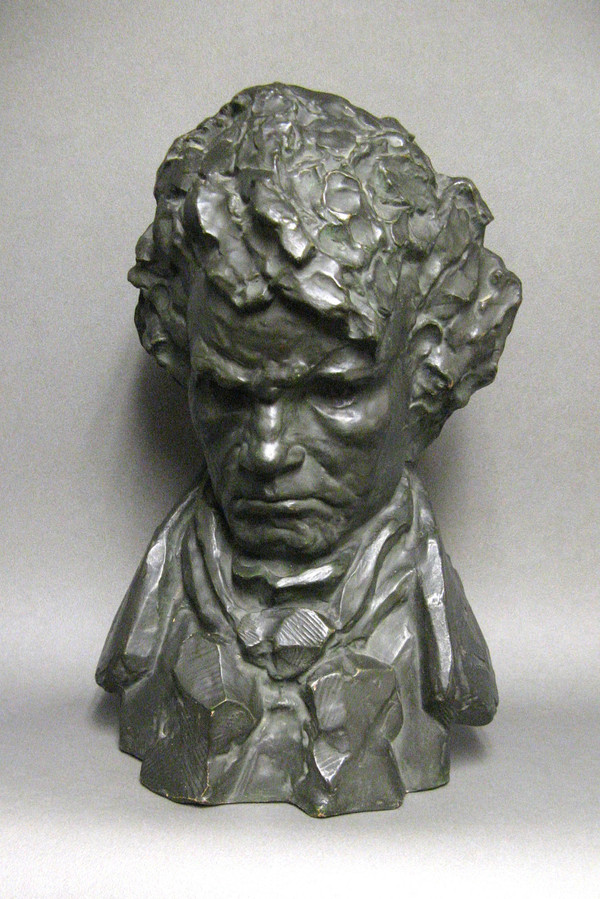 Bust Of Beethoven In Terracotta Signed By P. Joubert Sculptor.