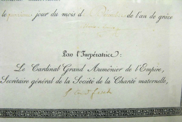 Patent Signed By Empress Marie Louise. 1st Empire. Napoleon 1st