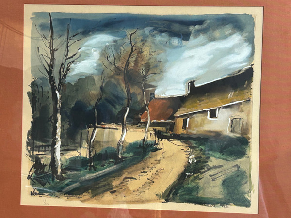 Maurice De Vlaminck (1876-1958) Collotype And Pochoir - publisher Guy Spitzer - lithograph