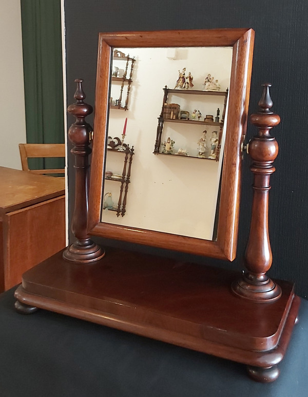 English mahogany table psyche