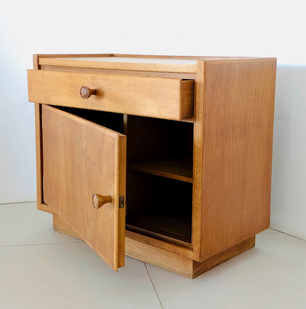 Oak bedside tables (x2); Italy 60s