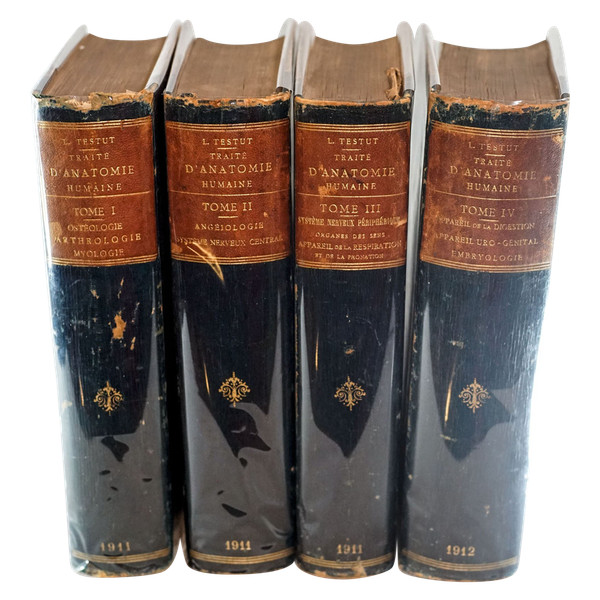 L. TESTUT, TREATISE ON HUMAN ANATOMY, 4 volumes, 1911 - 1912