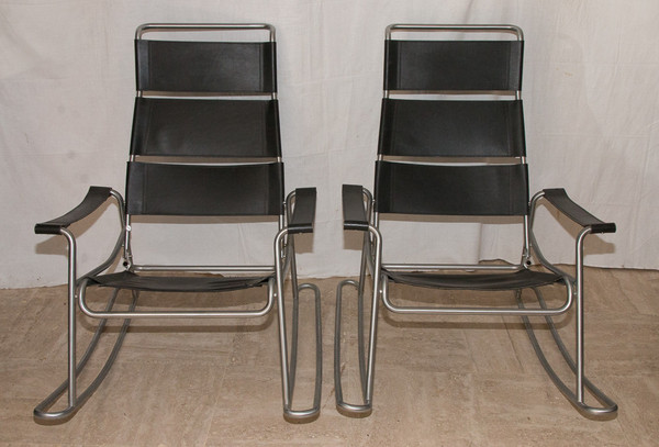 Pair of Marcel Breuer rocking chairs 1950