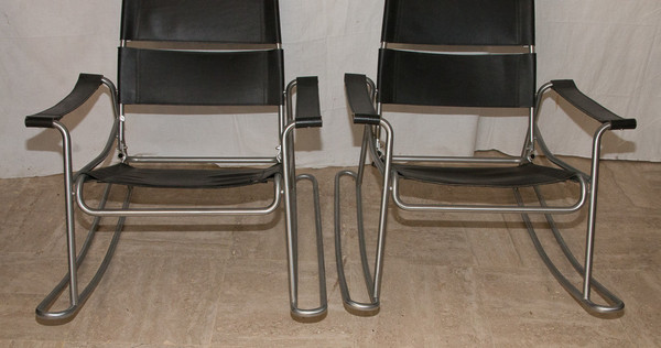 Pair of Marcel Breuer rocking chairs 1950