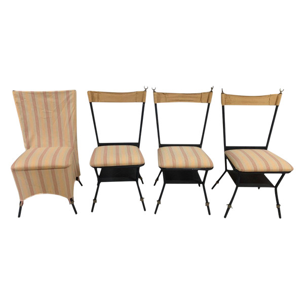 Lot de 4 chaises conçue par Elisabeth Garouste et Mattia Bonetti Edition galerie Avant Scène