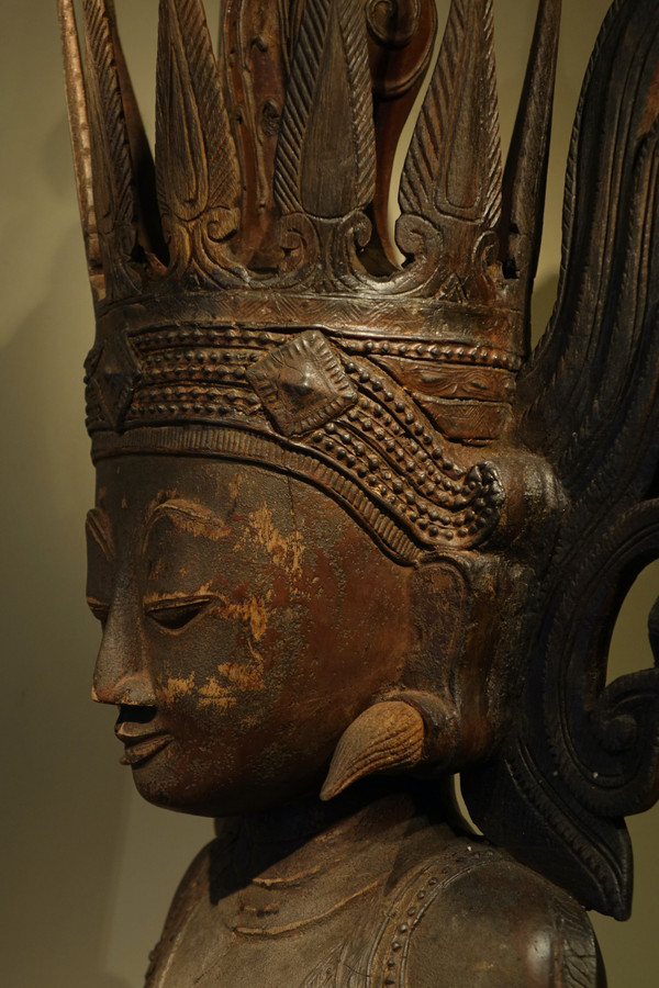 Buddha In Lacquered Wood, Shan States, Burma, Partly 18th C.