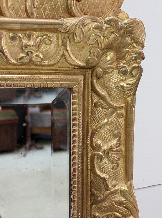  Petit Miroir en Bois Doré, style Régence - Fin XIXe 