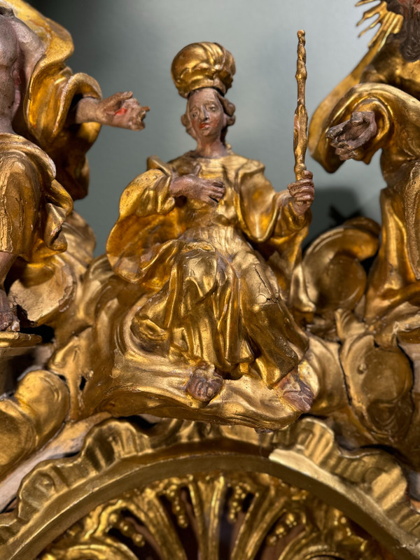 Large Reliquary Altarpiece And Its Predella – Circa 1675