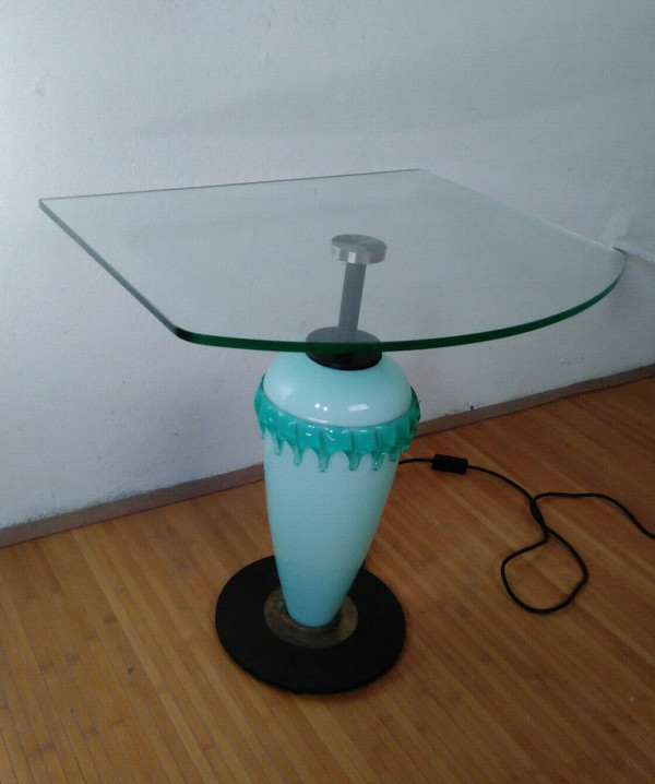 Murano glass pedestal table lamp