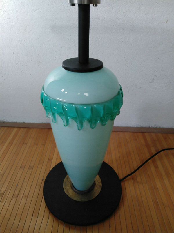 Murano glass pedestal table lamp