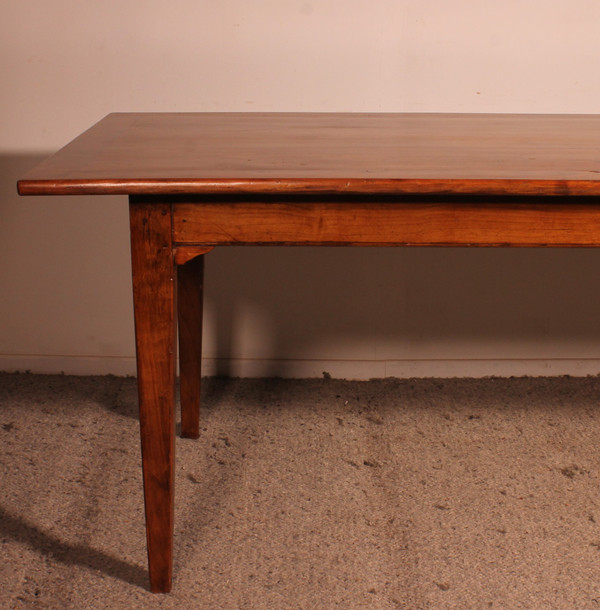 Large 19th Century Cherry Wood Refectory Table