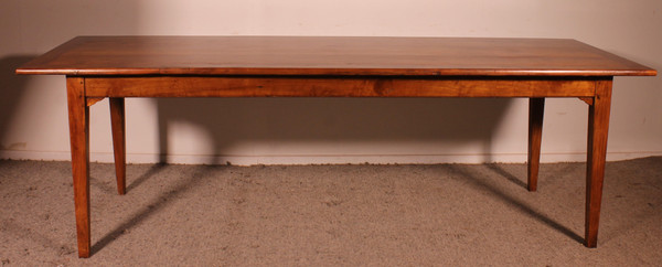 Large 19th Century Cherry Wood Refectory Table