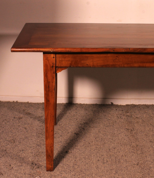 Large 19th Century Cherry Wood Refectory Table