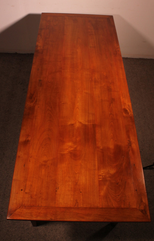 Large 19th Century Cherry Wood Refectory Table